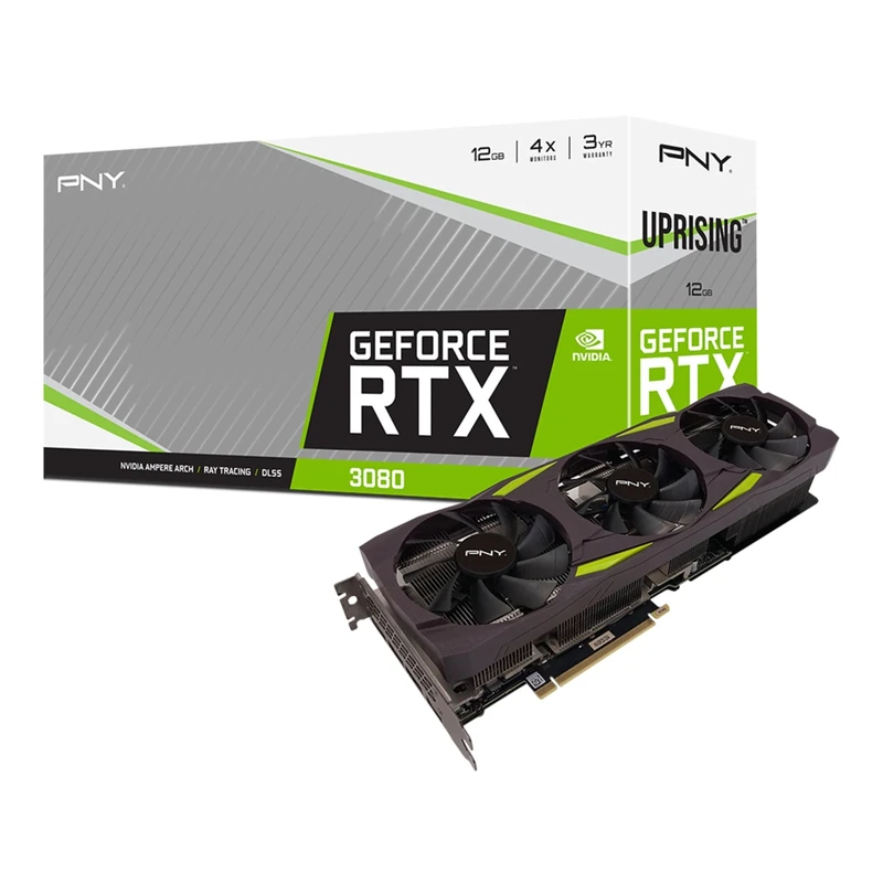 PNY GeForce RTX™ 3080 12GB XLR8 Gaming EPIC-X RGB™ UPRISING™ Triple Fan Graphic Card LHR
