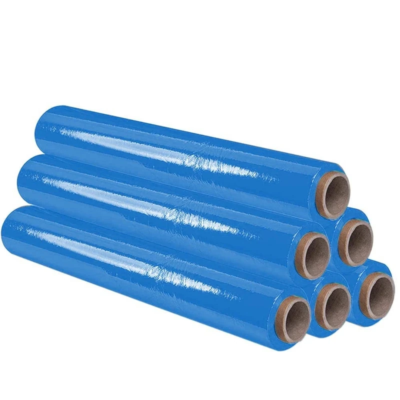 Ofituria Blue Packing Film 50 cm x 200 m Length - Manual Elastic Film for Industrial Packaging - 6 Pack