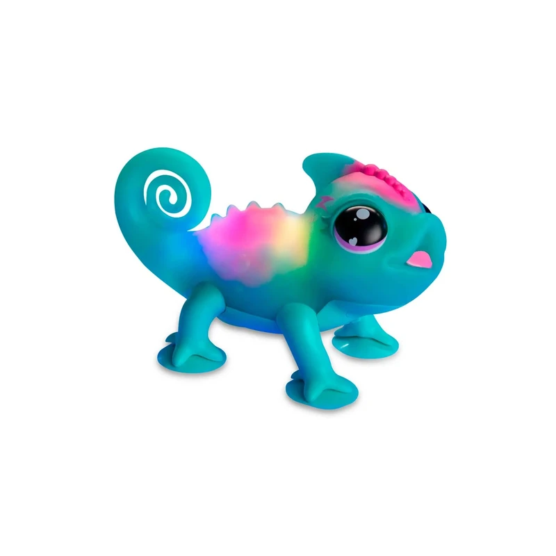 Little Live Pets - Sunny, Your Luminous Chameleon Interactive Toy with Touch Sensors, Lights, Express Emotions and Has More Than 30 Sounds, Pet For Girls Age 5 Years, (LP20000), Multicoloured