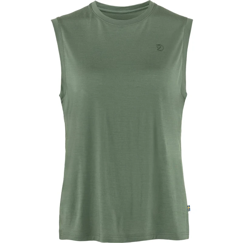 Fjallraven 84781-614 Abisko Wool Tank Top W Vest Women's Patina Green Size M - Image 1