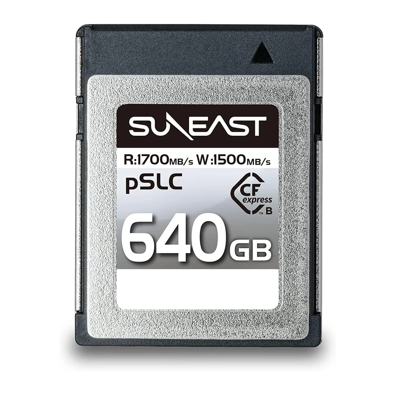 SUNEAST (Japan) ULTIMATE PRO GOLD Series 640GB Cfexpress Type B Memory Card Read: 1700MB/s Write: 1400MB/s with pSLC NAND