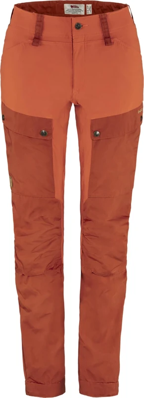 Fjallraven 89852-321-333 Keb Trousers Curved W Reg Pants Women's Cabin Red-Rowan Red Size 46