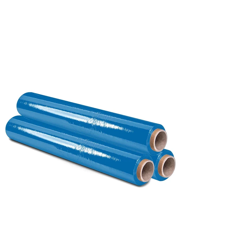 OFITURIA Packing Film 50 cm Wide and Stretchable up to 300 Metres Length – Manual Elastic Film Roll for Industrial Packaging (Blue, 3)
