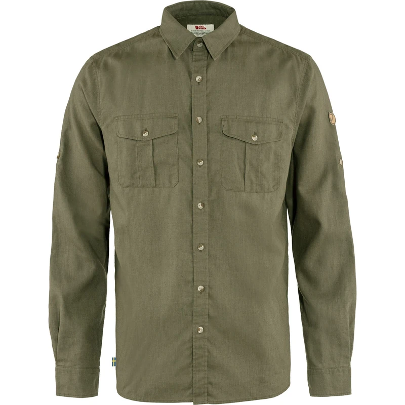 Fjallraven 87208-620 Övik Travel Shirt LS M Shirt Men's Green Size XS