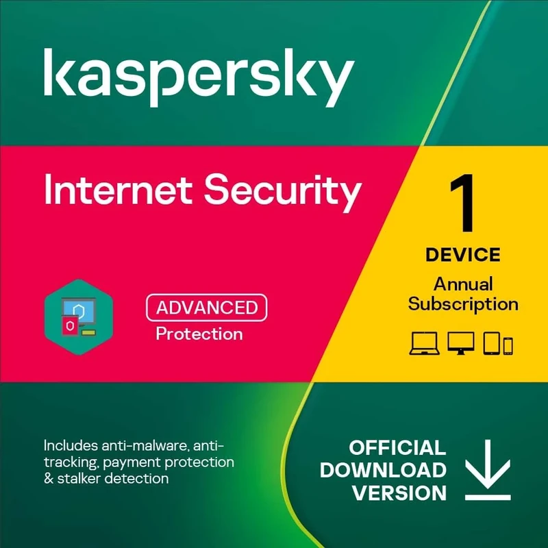 Kaspersky Internet Security 2023 | 1 Device | 1 Year | Antivirus and Secure VPN Included | PC/Mac/Android | Amazon Subscription - Annual Auto-Renewal