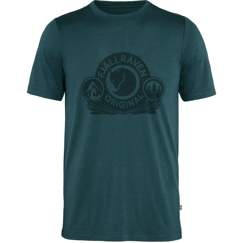 Fjallraven 84117-555 Abisko Wool Classic SS M T-Shirt Men's Dark Navy Size M