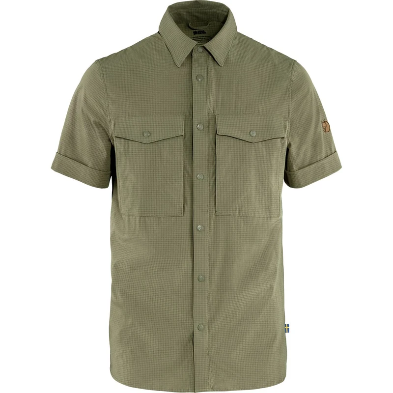 Fjallraven Men's Abisko Trekking Shirt SS M, Light Olive, XL