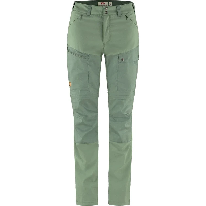 Fjallraven 89834-613-614 Abisko Midsummer Zip Off Trousers W Pants Women's Jade Green-Patina Green Size 42