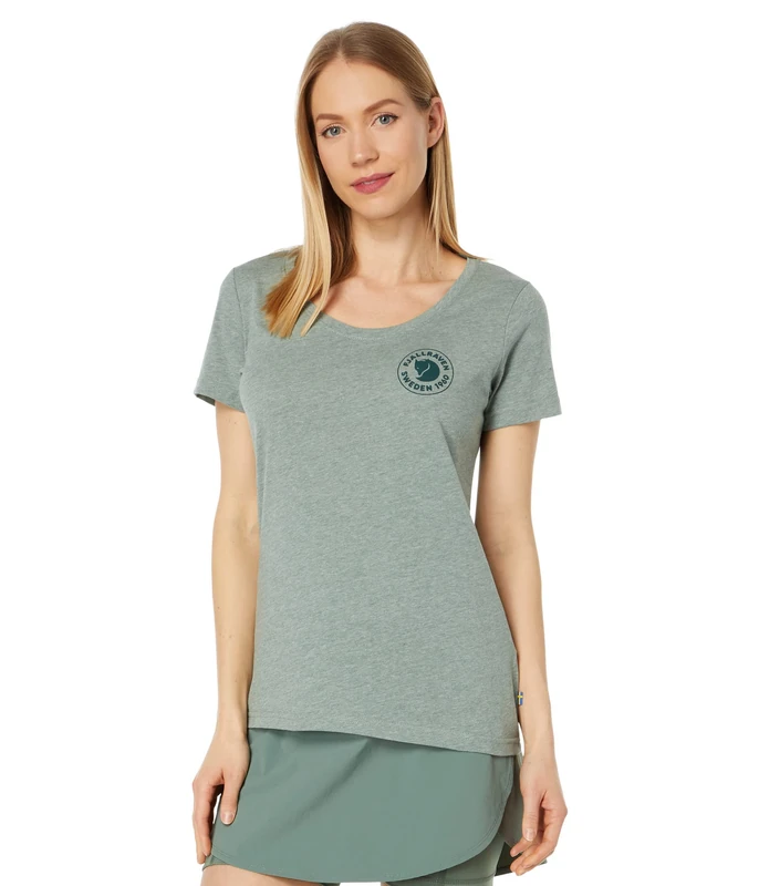 Fjallraven 83513-614-999 1960 Logo T-Shirt W T-Shirt Women's Patina Green-Melange Size XL