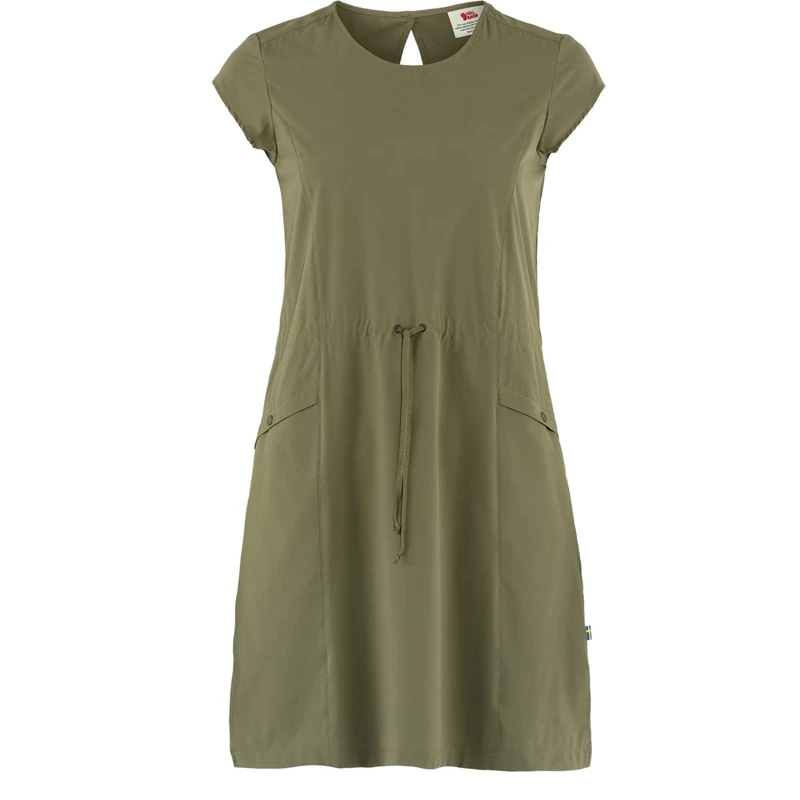 Fjallraven Women's High Coast Lite Dress W T-Shirt, Verde, XS