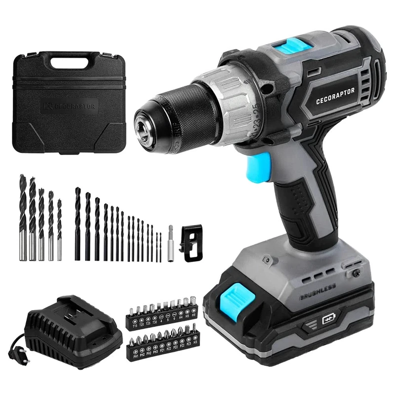 Cecotec CecoRaptor Drill 2020 Brushless Ultra 20V 2000mAh No Load Speed 2000 RPM Max Torque 46NM 25+1 Positions