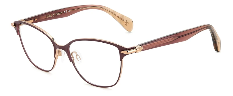 rag & bone Women's Rnb3049 Sunglasses, Burgundy, UK 24 - Image 1