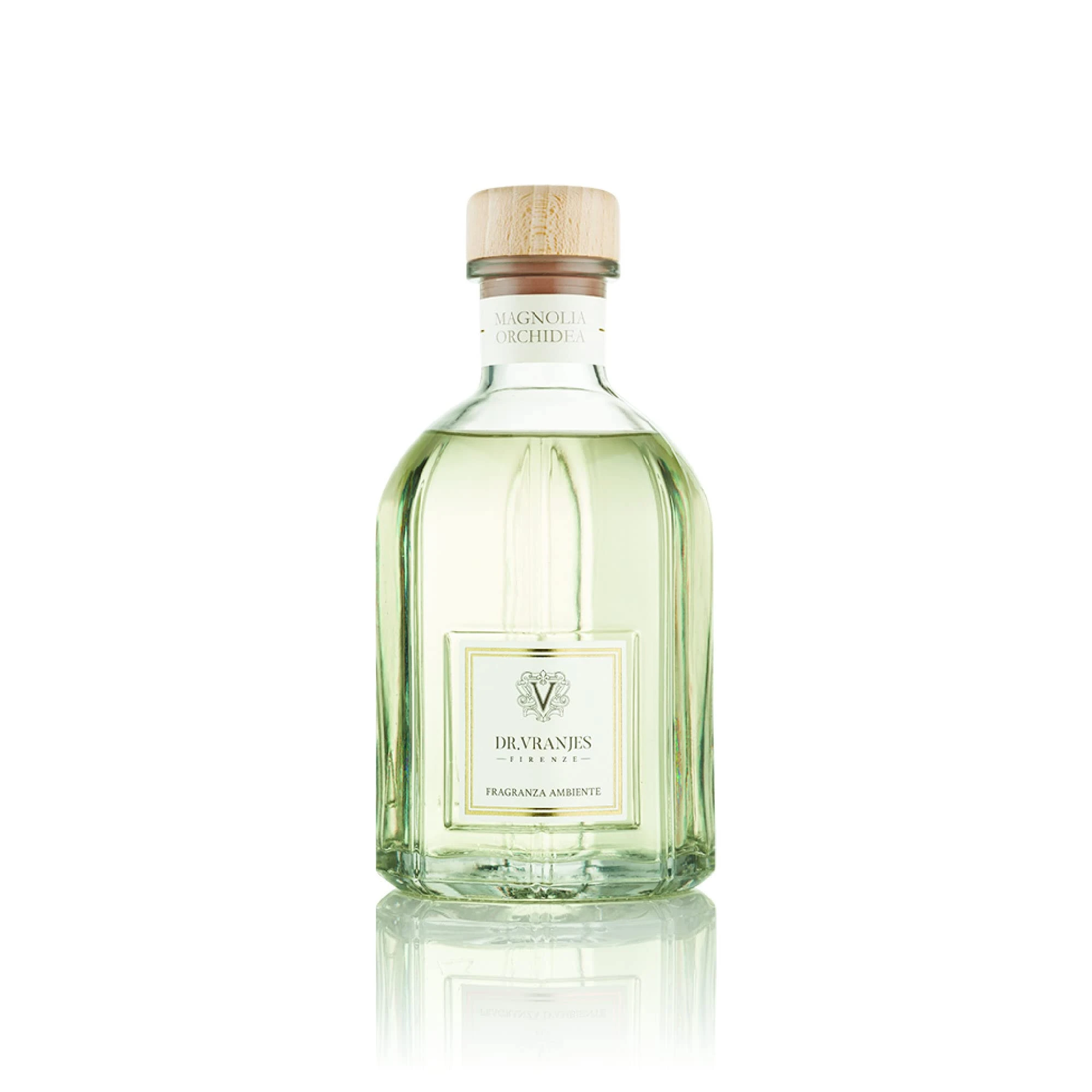 Dr. Vranjes – Magnolia Orchidea 250 ml Diffuser + Double Pack of White Sticks (3 Pieces Bundle) – Luxury Home Fragrance, Made in Italy, Main Scent Floral: Magnolia and Orchid