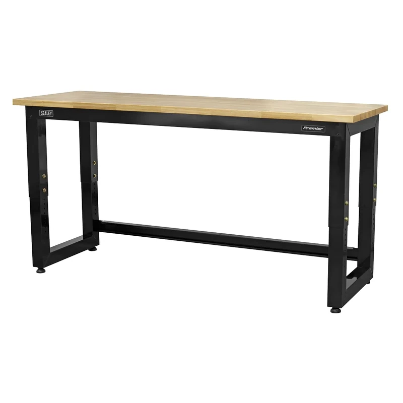 Sealey 1830mm Heavy-Duty Steel Adjustable Workbench with Wooden Worktop - APMS22
