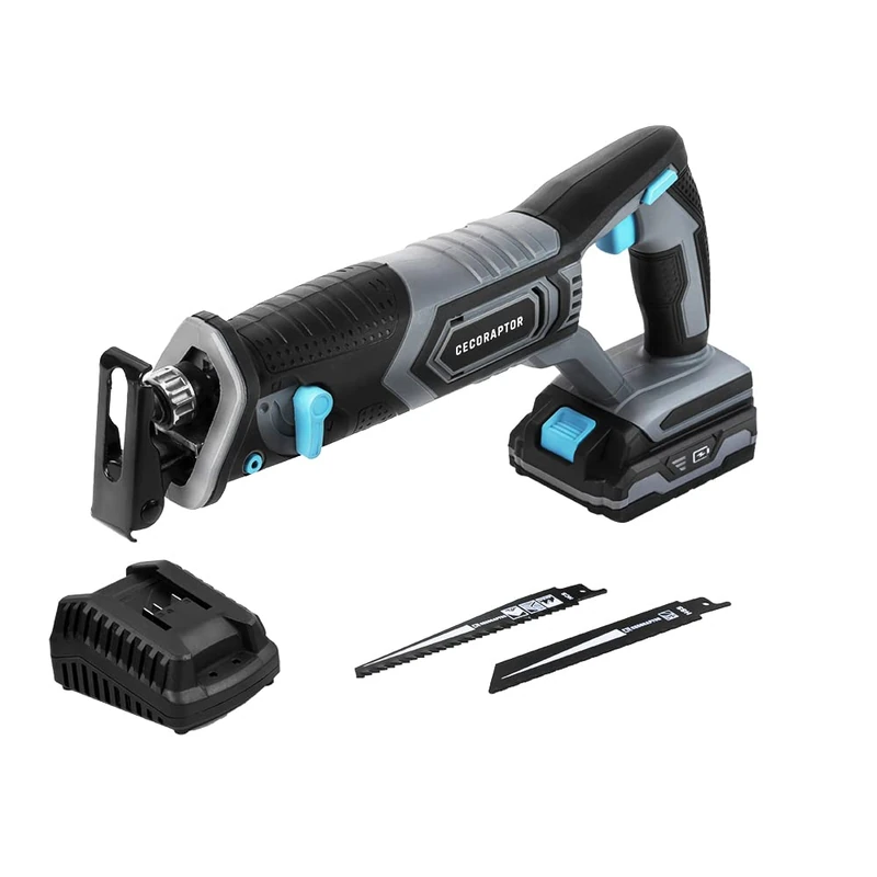Cecotec CecoRaptor Perfect Quick&Cut 2020 Advance Cordless Sabre Saw 20V 2000mAh Battery Oscillation Frequency 3000spm Cutting Depth 100mm Wood 10mm Aluminium 0.8mm 38 cm Metal
