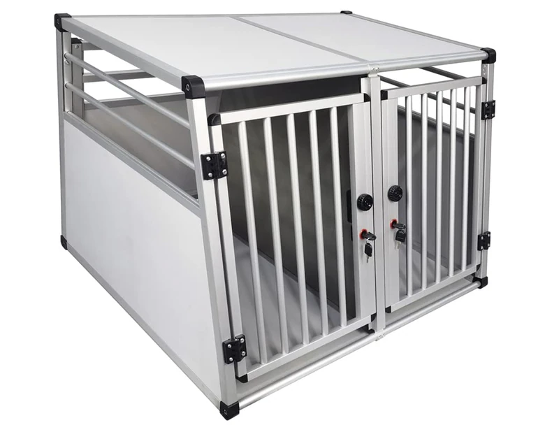 Nobby 62393 Aluminium Double Car Transport Box - 92x88x68 cm