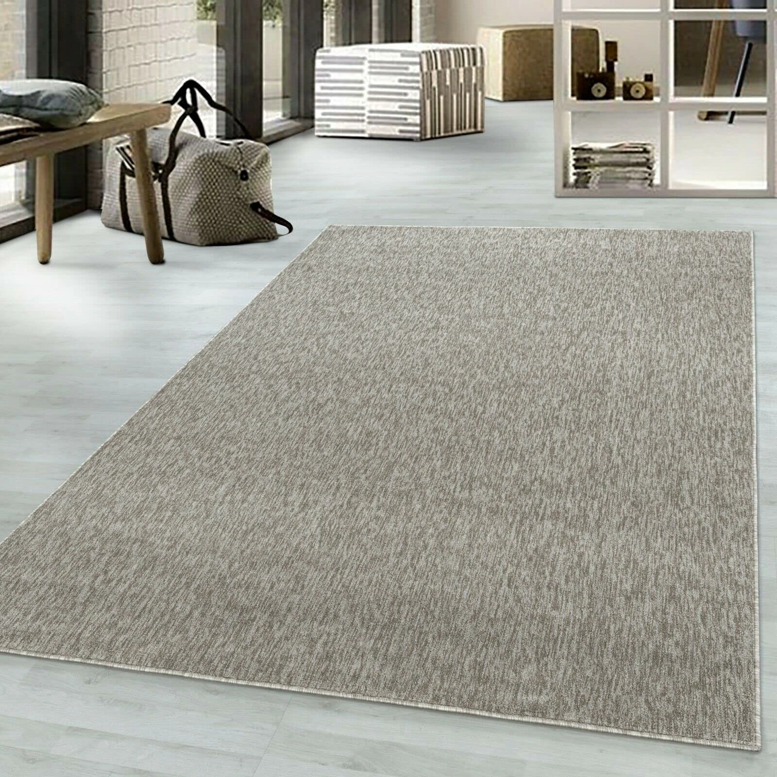 viceroy bedding NIZZA Modern Rugs Living Room Carpet Mat For Bedroom Large Area Rug Hallway Kitchen Extra Large Size Short Pile Flat Weave (240cm x 340cm (7.9ft x 11.2ft), Beige)