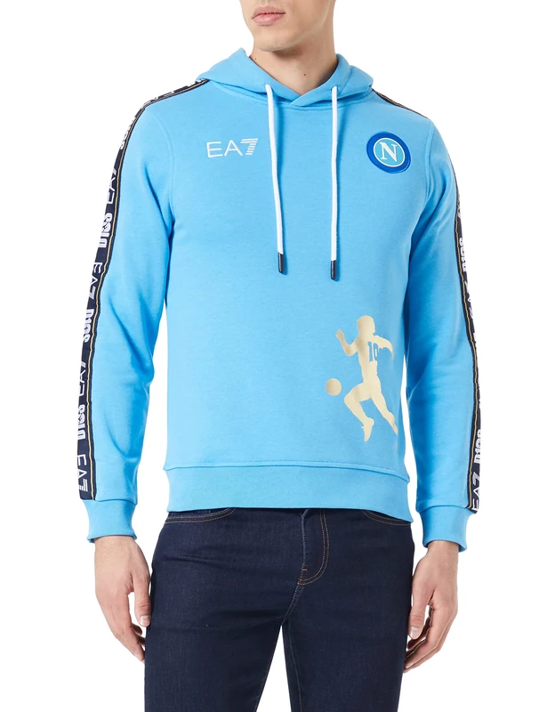 SSC Napoli Men's Sweatshirt D10s Light Blue Special Edition, lightblue, S