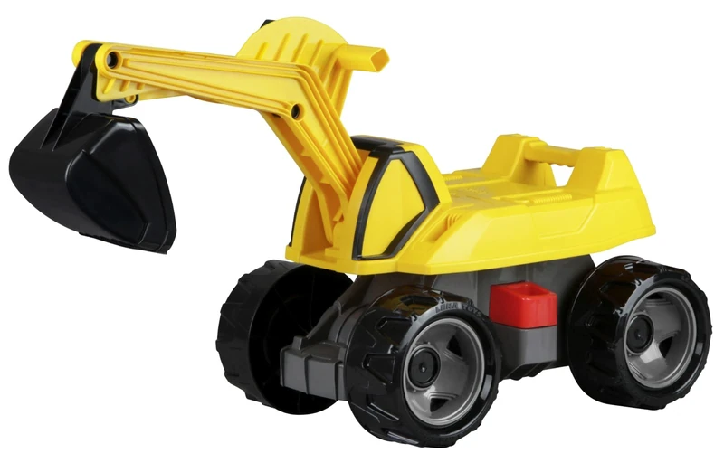 Lena Giga Trucks 02144 Ride-On Excavator Pro X Strong Giant Sand Excavator Approx. 68 cm 360 Degree Sit-On Construction Vehicle with Steel Axles and High Load Capacity for Children from 3 Years