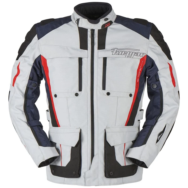Furygan BREVENT 3IN1-Motorbike Jacket-Touring & Adventure–CE EPI Certified-All Seasons–3W1 Waterproof, Wind-Block & Warm-Long Trip-D3O Protection-Abrasion Resistant