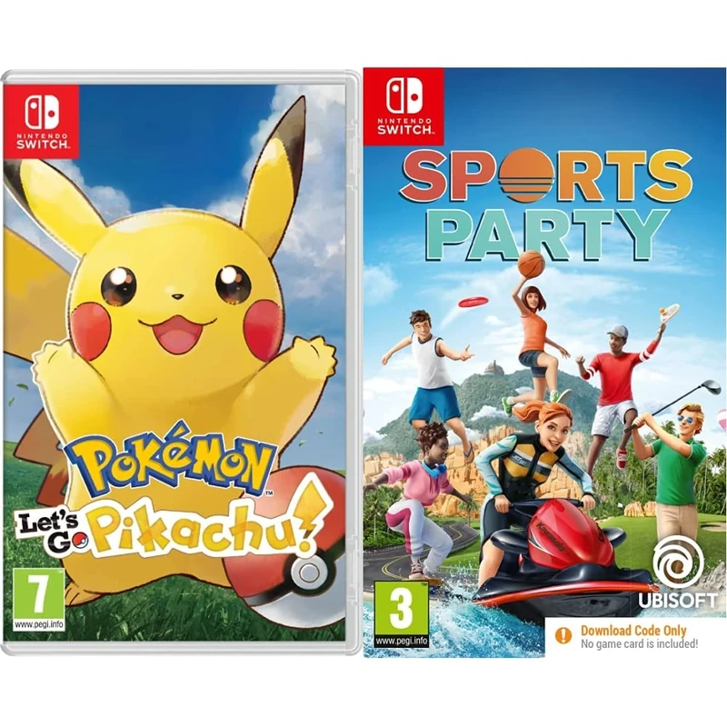 Pokémon: Let’s Go, Pikachu! (Nintendo Switch) + Sports Party (Code in Box) (Nintendo Switch)