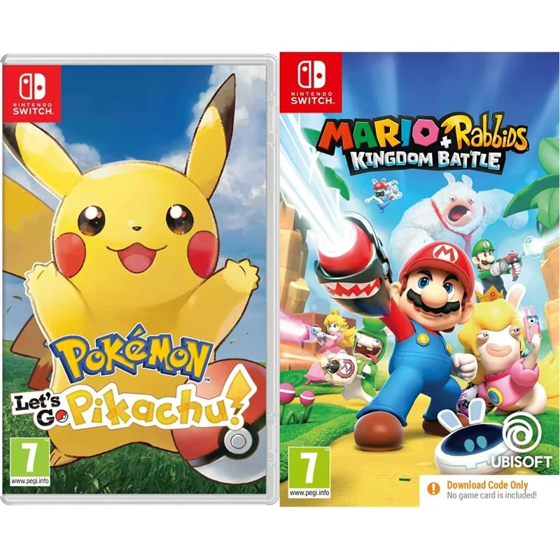 Pokémon: Let’s Go, Pikachu! (Nintendo Switch) + Mario + Rabbids Kingdom Battle (Code in Box) (Nintendo Switch)