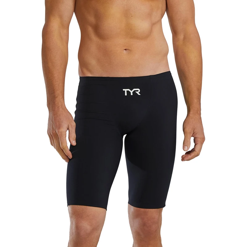 TYR Men's Invictus Solid Jammer One Piece Swimsuit, Black, 24