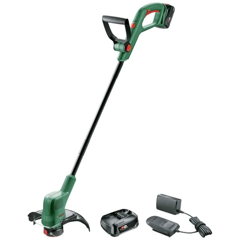 Bosch EasyGrassCut 18V-260 Cordless Grass Trimmer (for Trimming Your Lawn, 18 Volt System, Cutting Circle Diameter: 26 cm, Set)