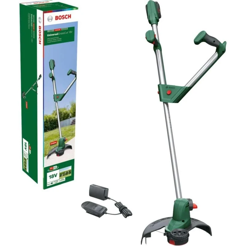 Bosch Home and Garden Universal GrassCut 18V-26 Battery Powered Lawn Mower with 18V Battery 2.5Ah Cutting Width