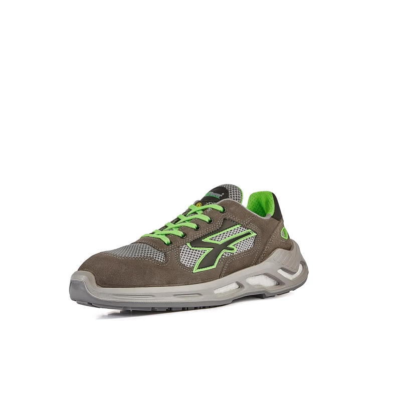 U-POWER SPECTER, Safety Shoes, Lightweight Anti Puncture Unisex Trainers, Bast Sole, Infinergy Insert, with Aluminium Toe Caps (Grey Green 40)