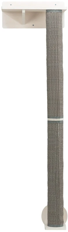 TRIXIE Cat Wall Furniture Set 1 - Customizable Cat Wall Climbing Set - with Climbable Scratching Post and Elevated Plattform - with Durable Sisal Rope - in White/Gray