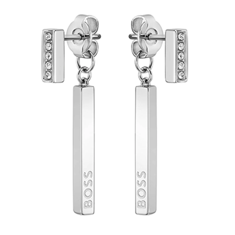 BOSS Jewelry Women's SAYA Collection Dangle & Drop Earrings in Stainless Steel Embellished with Crystals - 1580282