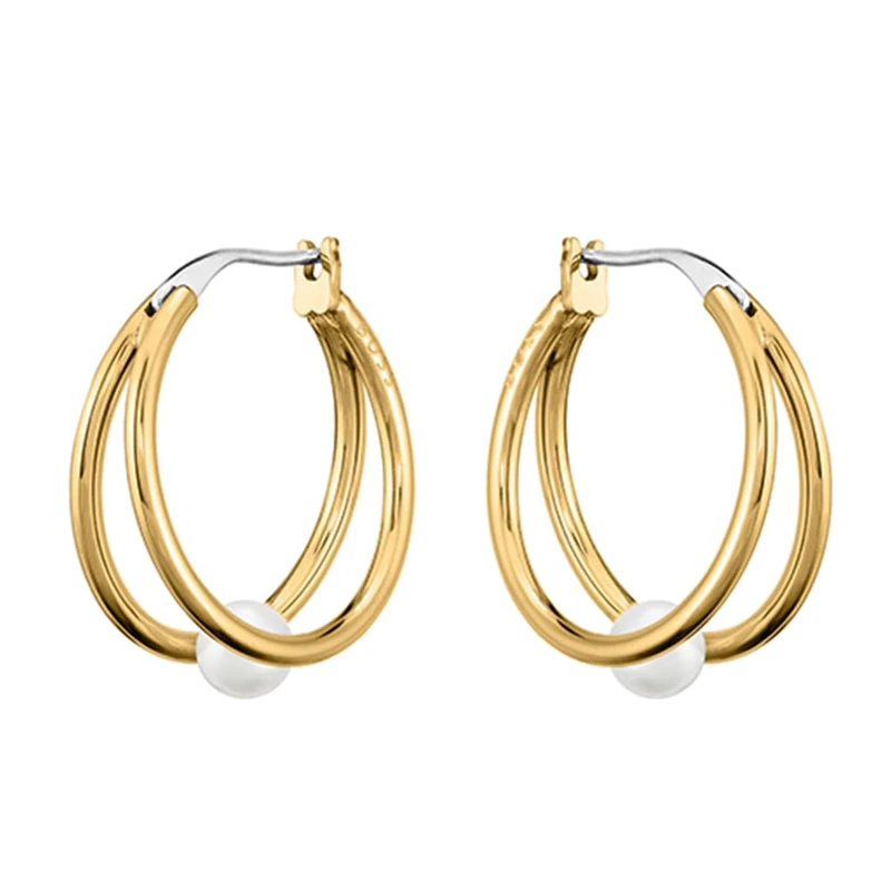BOSS Jewelry Women's CORA Collection Hoop Earrings in Yellow Gold - 1580267