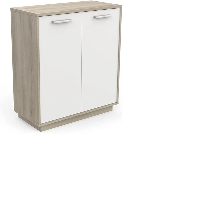 Demeyere Leo Storage 2 in, Engineered Wood, White and Kronberg Oak, 781x363x841MM