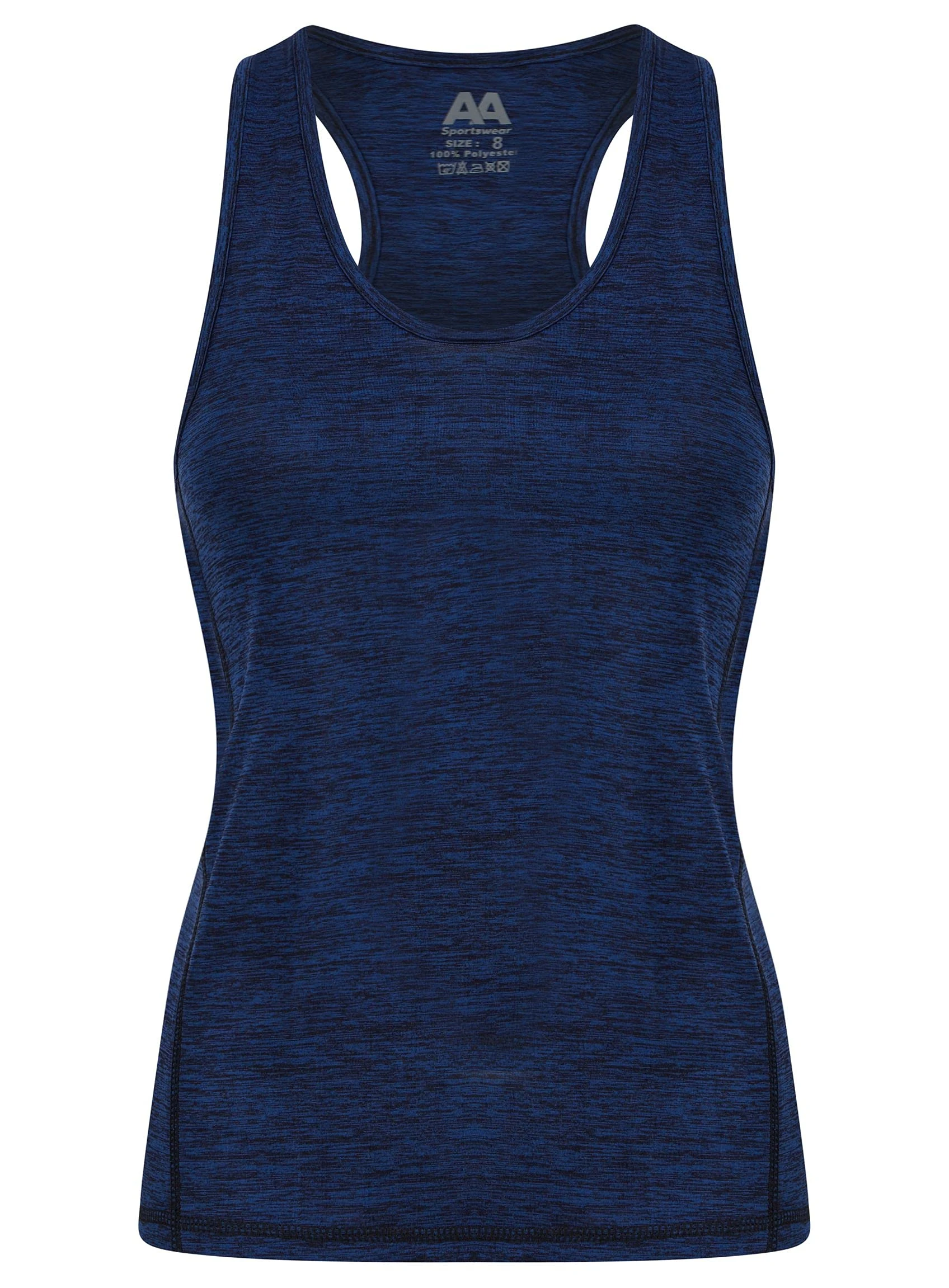 Athletic Sportswear Ladies Gym Vest Womens Activewear Sports Sleeveless Fitness Breathable Tank Top (12, Navy)