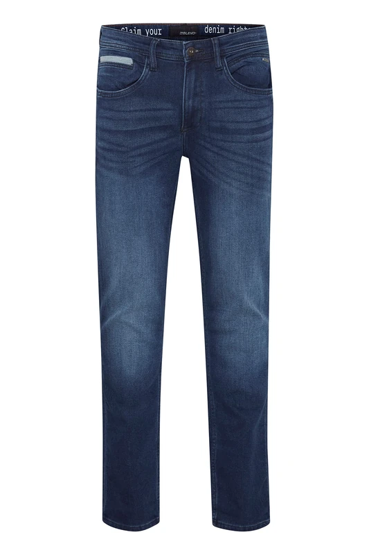 Blend Men's Twister Straight Slim Fit Jogging Jeans, Denim Dark Blue 200292, 34 W/32 L