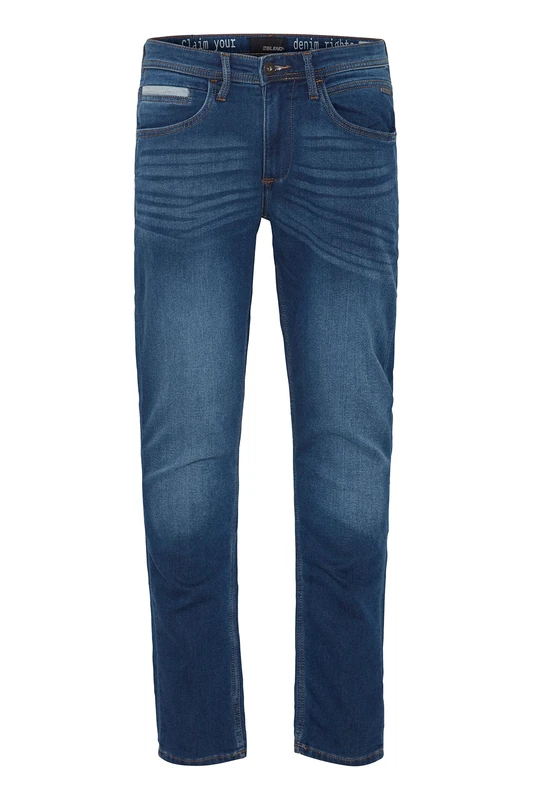 b BLEND Men's Twister Straight Slim fit Jogging Jeans, Denim Middle Blue (200291), 36 W/34 L
