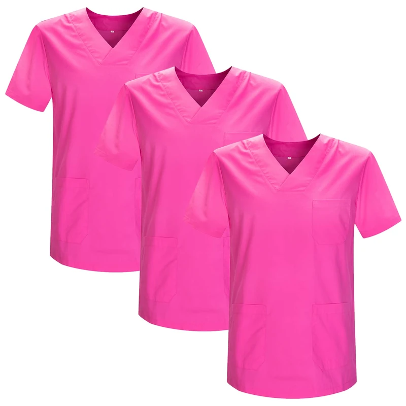MISEMIYA - Pack 3 Pcs - Sanitary CASACA Unisex Sanitary Uniforms Sanitary Uniform Medical Uniform - X-Large, Fuchsia 21