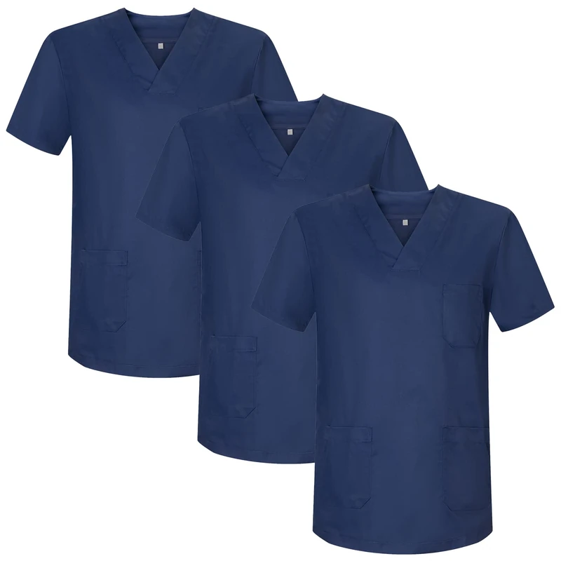MISEMIYA - Pack 3 Pcs - Sanitary CASACA Unisex Sanitary Uniforms Sanitary Uniform Medical Uniform - Medium, Navy Blue 21