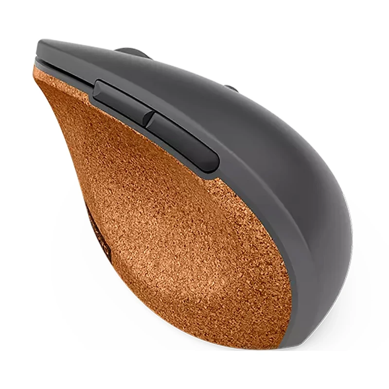 Lenovo Go Wireless Vertical Mouse (2400 DPI) - Storm grey with natural cork