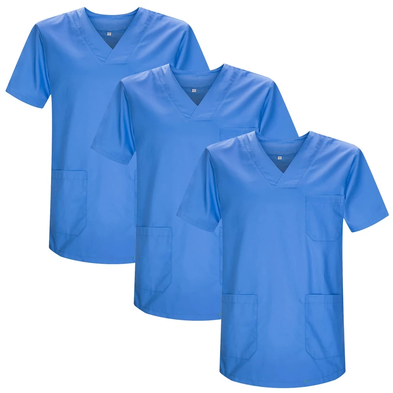 MISEMIYA - Pack 3 Pcs - Sanitary CASACA Unisex Sanitary Uniforms Sanitary Uniform Medical Uniform - 3XL, Light Blue 21