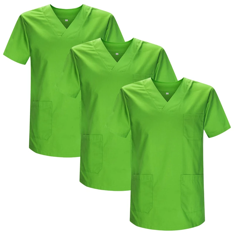 MISEMIYA - Pack 3 Pcs - Sanitary CASACA Unisex Sanitary Uniforms Sanitary Uniform Medical Uniform - X-Large, Apple Green 21
