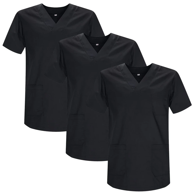 MISEMIYA - Pack 3 Pcs - Sanitary CASACA Unisex Sanitary Uniforms Sanitary Uniform Medical Uniform - XX-Large, Black 21