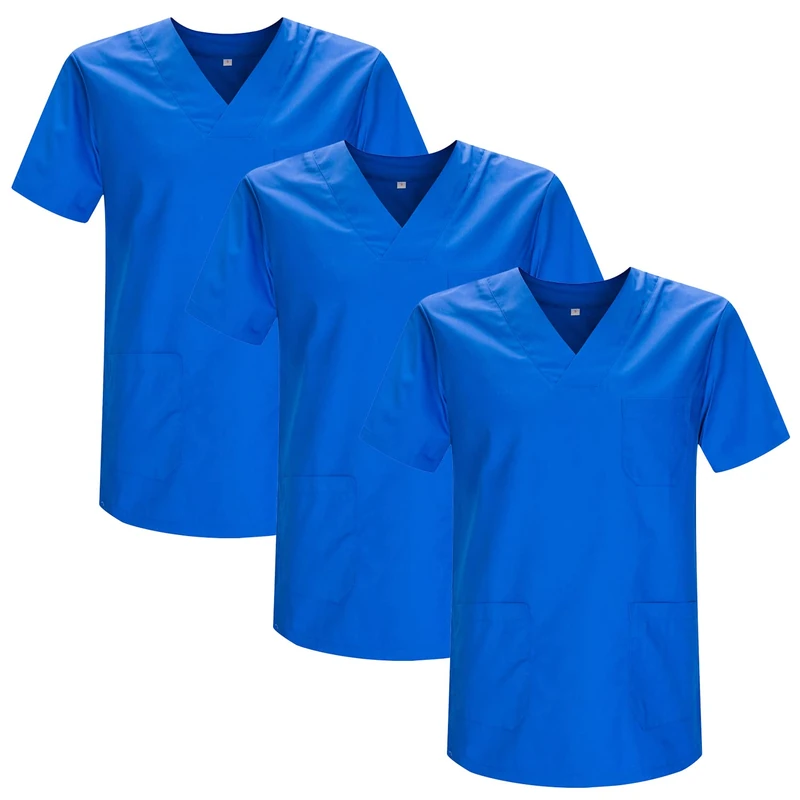 MISEMIYA - Pack 3 Pcs - Sanitary CASACA Unisex Sanitary Uniforms Sanitary Uniform Medical Uniform - X-Small, Royal Blue 21