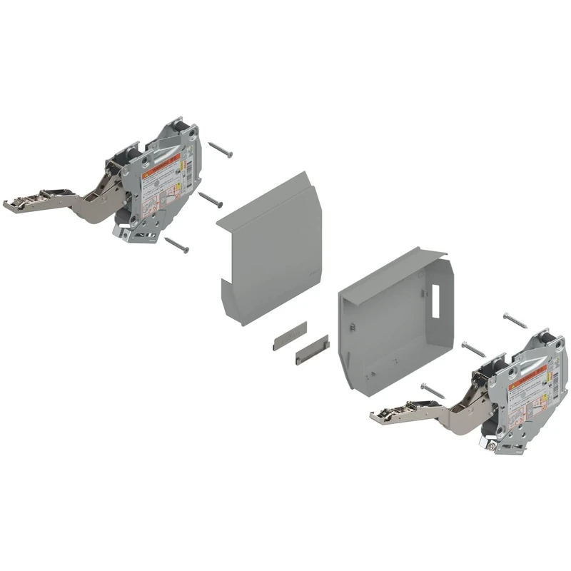 Blum 7793681 Aventos HK S Folding Hinge Flap Holder Lift Fitting Power Storage Set 220-500, Steel/Plastic Light Grey, Leistungsfaktor