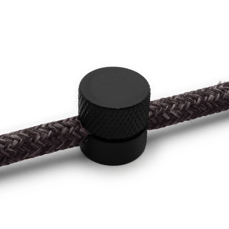 Amarcords - 4 Aluminum cable gland decentralizers with visible cable adjustment. For lamps and suspensions. Color BLACK