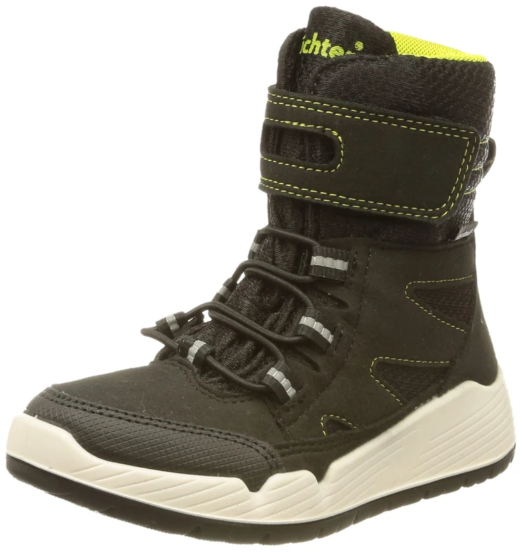 Richter Kinderschuhe RS-1 Snow Boots, Black/Lime, 36 EU
