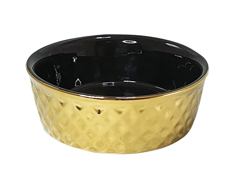 Nobby 82436 Ceramic Bowl Gold/Black Diameter 15 x 6 cm 0.50 L