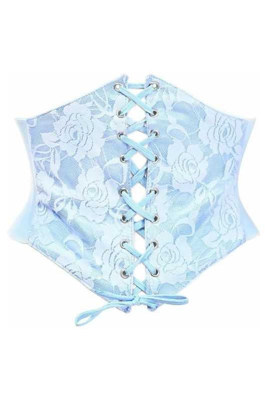 Daisy corsets Women's Lavish Lt Blue Lace Corset Belt Cincher, Medium - Image 1