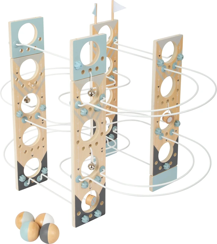 small foot Modular Marble Run, made of wood, can be easily taken apart and stored in a space-saving way, Prod. No. 12234